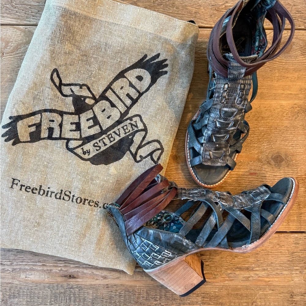 Freebird by Steven Black and Brown Ankle Boots